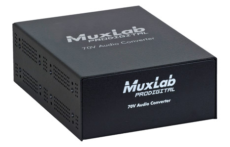 MUXLAB 500755-70V AMPLIFICATEUR AUDIO convertisseur 4ohms vers 70V