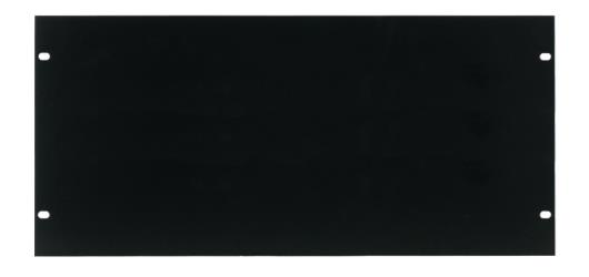 PLAQUE D'OBTURATION 5U, acier, noir