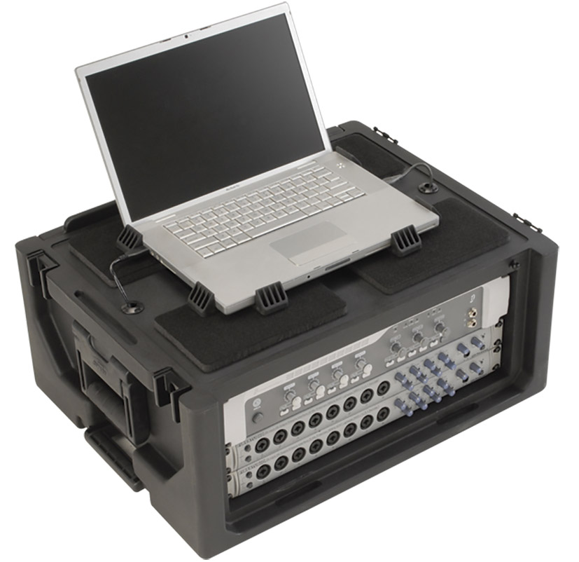 SKB 1SKB19-RSF4U STUDIO FLYER FLIGHT RACK 4U, poignée télescopique ...