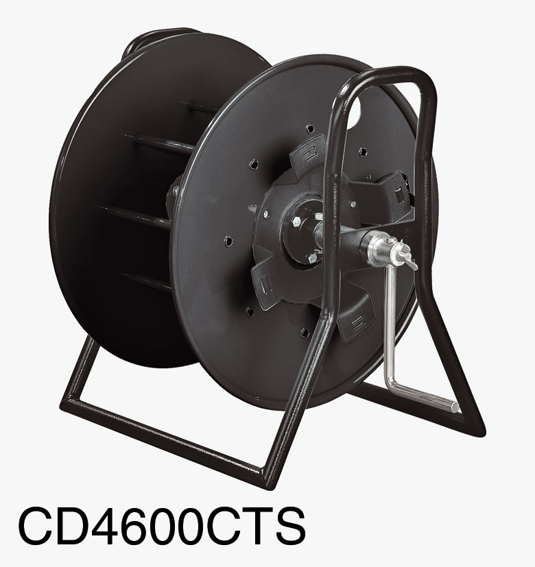 Câble de mesure à trois niveaux Enrouleur de câble en fibre de verre 130 m Avec roue en acier inoxydable 304 Avec frein 