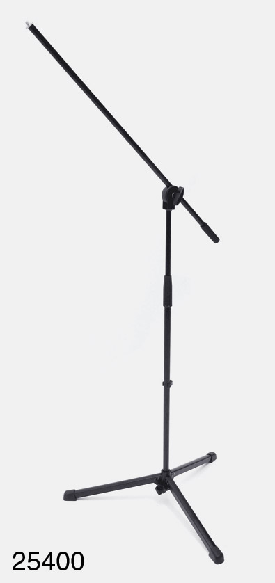 Pied de microphone Njs en acier à hauteur réglable pour Chant Karaoké avec  Micro Gris Effet