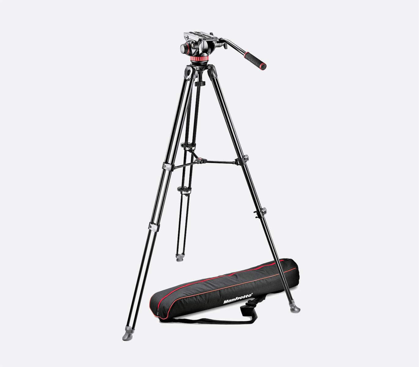 MANFROTTO MVK502AM-1 TREPIED VIDÉO tête vidéo fluide 502, jambes tandem,  écarteur central