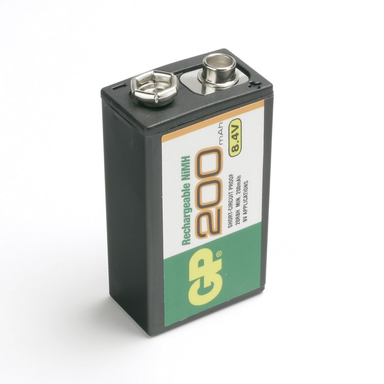 GP 20R8H PILE NiMH, format 1604 (PP3), 200mAh, 8.4V