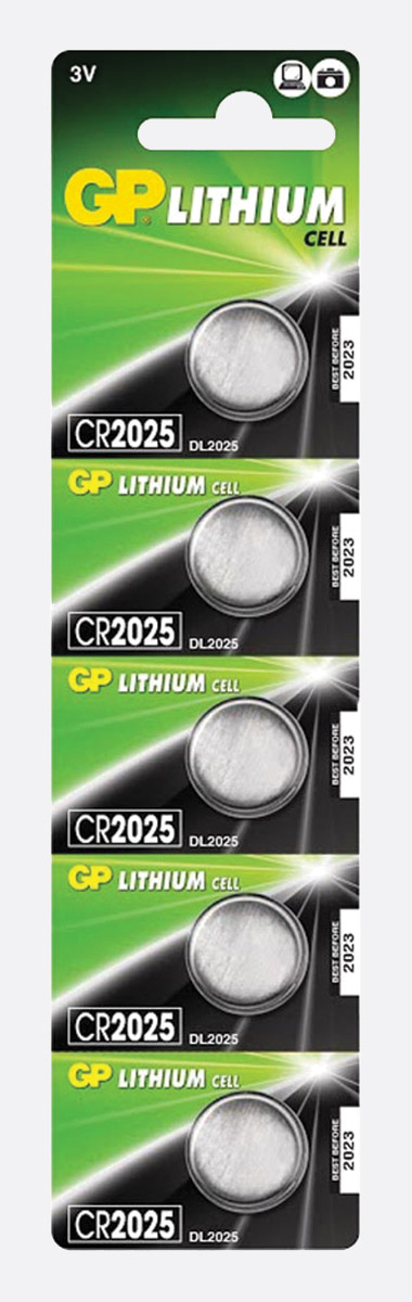 GP CR123A PILE LITHIUM 16.8d x 34.5mm, 3V