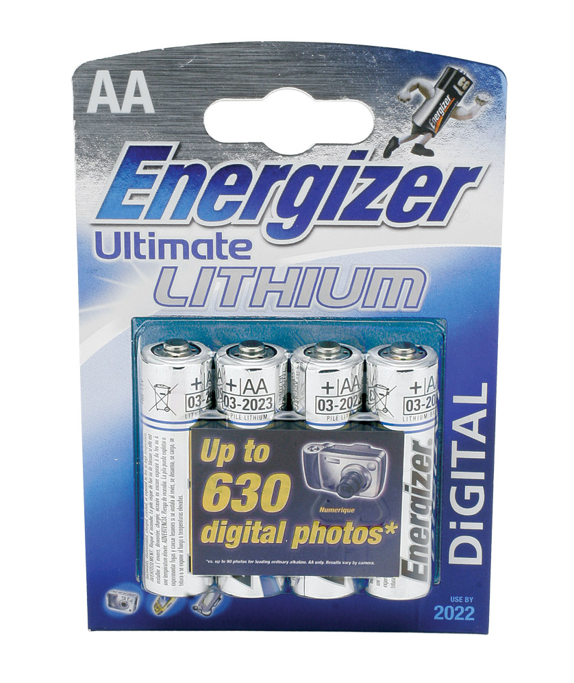 ENERGIZER L91 PILE format AA, lithium, pack de 4