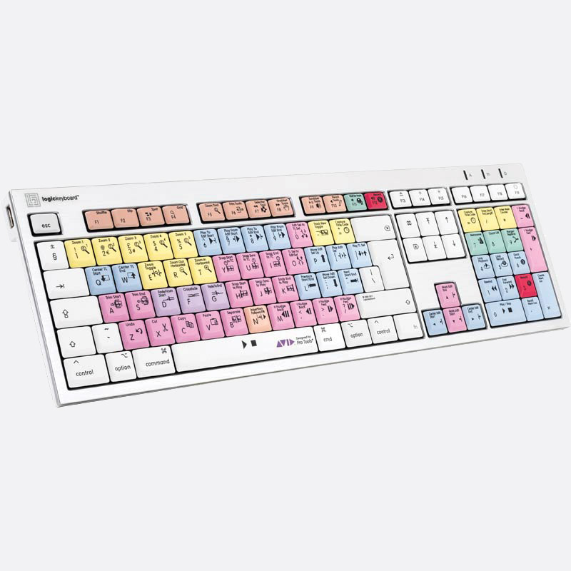 LOGICKEYBOARD QWERTY Mac ASTRA clavier rétroéclairé QWERTY, USB, Avid Media  Composer