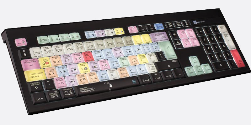 LogicKb Clavier XLPrint Astra2 rétroéclairé Lettre Blanc/Fond NoirMac