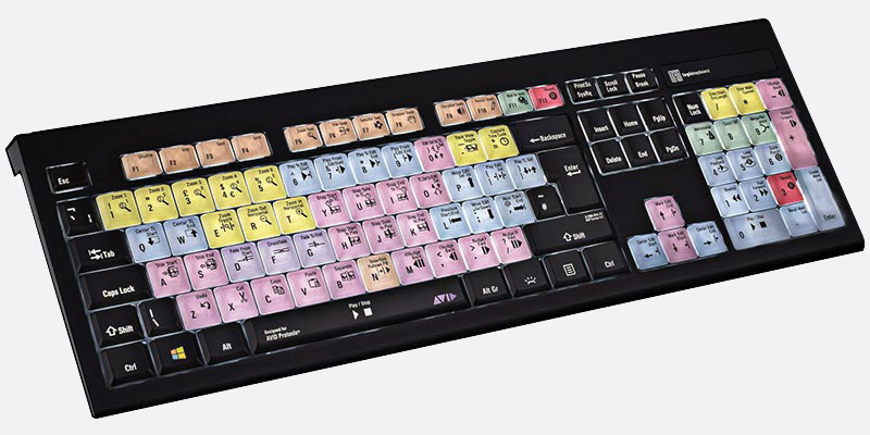 LOGICKEYBOARD QWERTY PC Slim Line clavier QWERTY, USB, Avid Media Composer