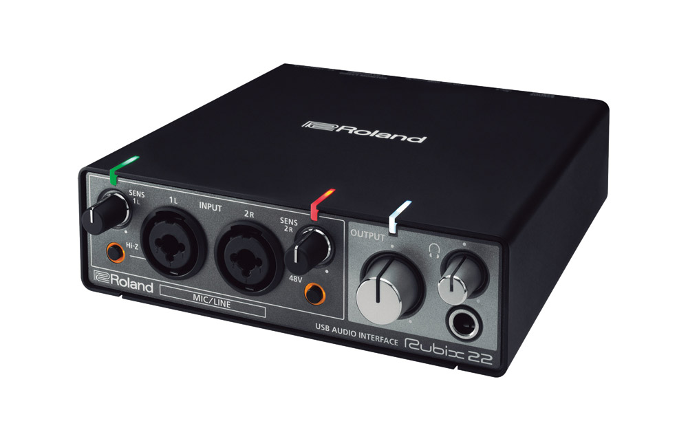 ROLAND RUBIX22 USB INTERFACE AUDIO 2x2, entrée mirco/ligne, fantôme