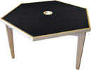 CANFORD TABLE ACOUSTIQUE frêne, hexagonale, 1220mm, Black Magic