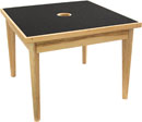 CANFORD TABLE ACOUSTIQUE frêne, carrée 1000mm, Black Magic
