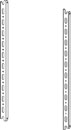 LANDE CORNIERES DE FIXATION VERTICALES pour armoire murale 466E, 300mm, la paire