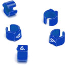 MARQUEURS DE CABLE PS15RCC.6 Retrofit, codage couleur, en vrac, bleu, pack de 50