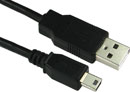 CORDON USB 2.0, Type A mâle - Type B-mini 5-pôles mâle, 1m
