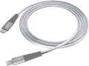 JOBY CHARGE AND SYNC CORDON USB-C vers Lightning, Apple MFi, nylon tressé, 30W PD, 2m, gris