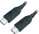 CORDON USB 3.1, Type C mâle - Type C mâle, 1m, noir