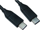 CORDON USB 3.2, mâle Type C - mâle Type C, 1.5m, noir