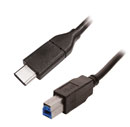 CORDON USB 3.1, type C mâle - type B mâle, 3m, noir