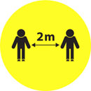 MARQUAGE ADHESIF AU SOL POUR DISTANCIATION SOCIALE dist. 2m entre deux personnages, jaune