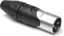 AMPHENOL AX3M FICHE XLR MALE corps nickel, contacts argent