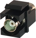 TUK KEYSTONE RACCORD BNC femelle vers BNC femelle, 50 ohm, noir