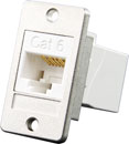 TUK KEYSTONE RACCORD RJ45 DOS-A-DOS POUR PANNEAU Cat6, arrière 90° vers avant, blanc