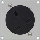 CANFORD PLAQUE DE CONNEXION UNIVERSAL 1x prise UK 13A UK 3pts, gris