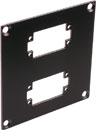 CANFORD PLAQUE DE CONNEXION MODULAIRE UNIVERSAL 2x découpe EDAC 20, noir