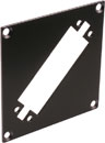 CANFORD PLAQUE DE CONNEXION MODULAIRE UNIVERSAL 1x découpe EDAC 56, noir