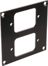 CANFORD PLAQUE DE CONNEXION MODULAIRE UNIVERSAL 2x découpe IEC femelle, noir