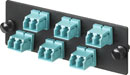 PANDUIT OPTICOM FAP6WAQDLCZ PLAQUE 6x raccords duplex LC pour tous MM et SM, bleu-vert