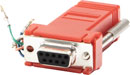 ADAPTATEUR A MONTER SUB-D 9pts femelle-RJ45, rouge