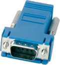 ADAPTATEUR A MONTER SUB-D 9pts mâle-RJ45, bleu