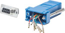 ADAPTATEUR A MONTER SUB-D 9pts femelle-RJ45, bleu