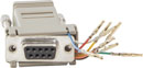 ADAPTATEUR A MONTER SUB-D 9pts femelle-RJ45, gris