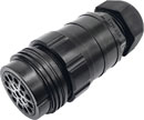 TEN 47 SHLB19-LF-S-M40-S-014-S SHOWLINE SOCA CONNECTOR Cable, female, 19-pin, Solder, 15-23mm OD