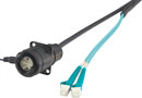 CANFORD FIBRECO HMA XLR bulkhead connector, 2-channel, MM, with LC fibre tails, 500mm