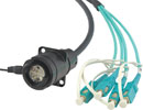 CANFORD FIBRECO HMA XLR bulkhead connector, 4-channel, MM, with SC fibre tails, 500mm