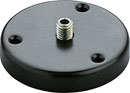 K&M 221 D SUPPORT DE TABLE base acier ronde, passage de câble 4mm, haut.13mm, noir