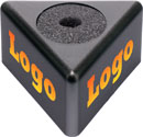 CANFORD BADGE MICRO plastique, triangle, noir, 1x logo sur 3 faces (indiquer les détails)