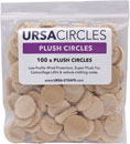URSA STRAPS PLUSH CIRCLES BONNETTE MICRO poils courts, beige (pack de 100 Circles)