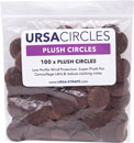 URSA STRAPS PLUSH CIRCLES BONNETTE MICRO poils courts, marron (pack de 100 Circles)