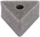 CANFORD BLOC DE MOUSSE POUR BADGE DE MICRO triangulaire., trou de 19mm