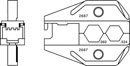 PALADIN 2687 JEU DE MACHOIRES pour groupe Y, CT100/CX100 F-connecteurs et RG45