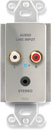 RDL DS-TPSL1A EMETTEUR AUDIO actif, une paire, entrée jack 3,5mm, entrée RCA stéréo, argent