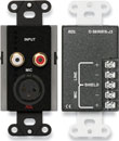 RDL DB-J3 AUDIO INTERFACE Input, 3-pin XLR/dual RCA in, black