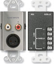 RDL DS-J3 AUDIO INTERFACE Input, 3-pin XLR/dual RCA in, stainless steel