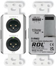 RDL D-RN02 DANTE AUDIO INTERFACE Output, 2x XLR out, mic/line, white