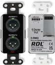 RDL DB-RN02 DANTE AUDIO INTERFACE Output, 2x XLR out, mic/line, black