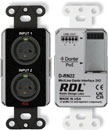 RDL DB-RN22 DANTE AUDIO INTERFACE Bi-directional, 2x2, 2x XLR in, mic/line, black
